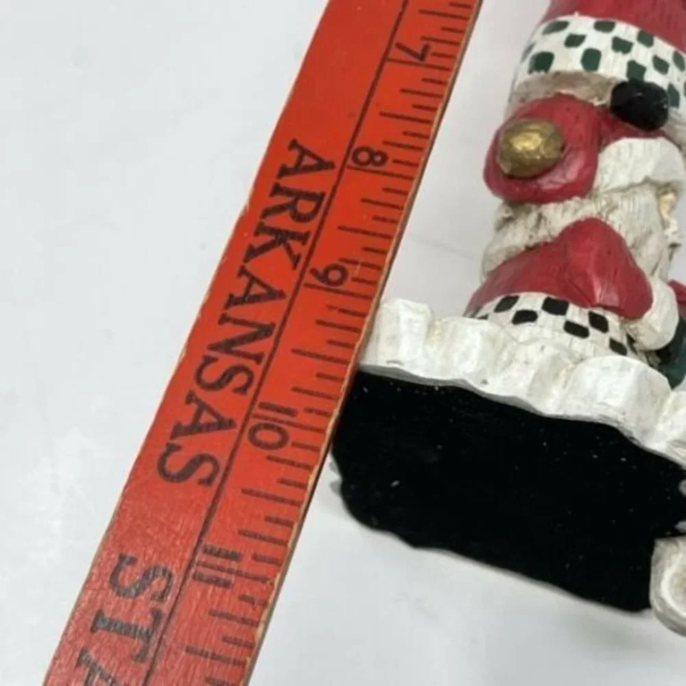 Christmas Stocking Holder Stacked Santa Claus Mantel Shelf Metal‎ Hook Photo